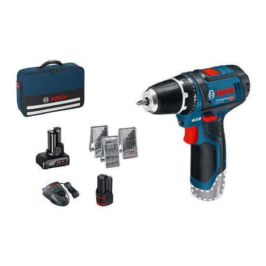 Bild von Professional Akku-Bohrschrauber-Set in Tasche"GSR", 12 Volt -15