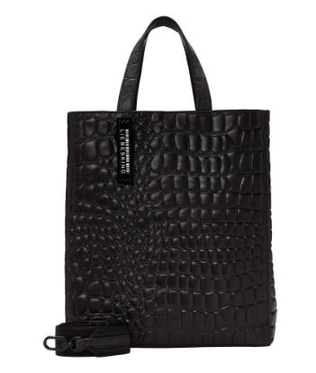 Bild von Handtasche "Paper Bag Croco", M, black