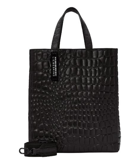 Bild von Handtasche "Paper Bag Croco", M, black
